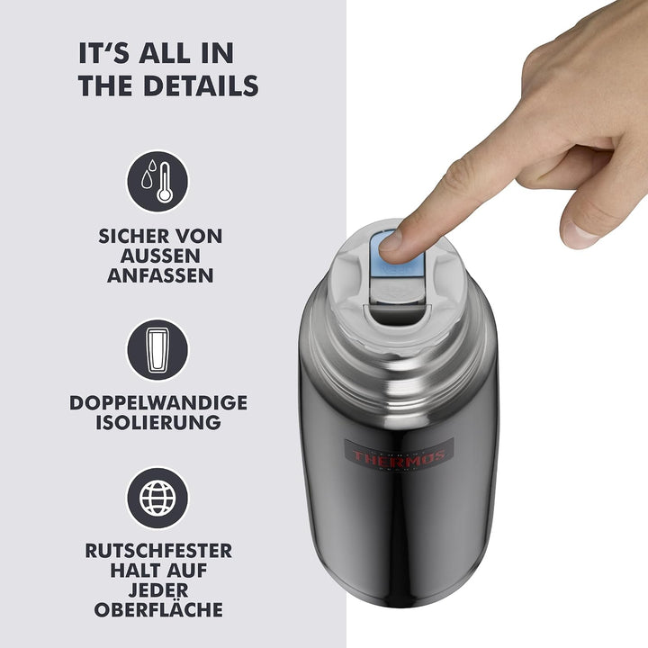 THERMOS LIGHT &amp; COMPACT BEVERAGE BOTTLE 0,50l, stone grey, Thermosflasche Edelstahl, Isolierflasche