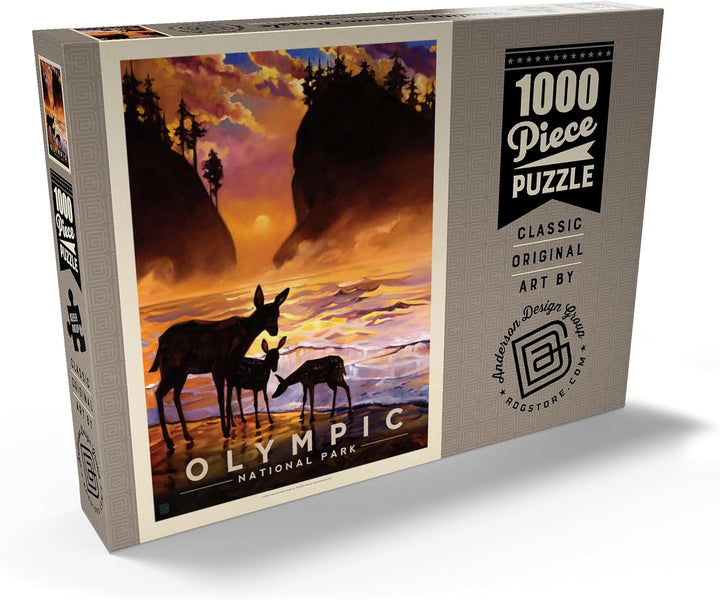 Olympic National Park: Magical Moment, Vintage Poster - Premium 1000 Teile Puzzle - MyPuzzle Sonderk