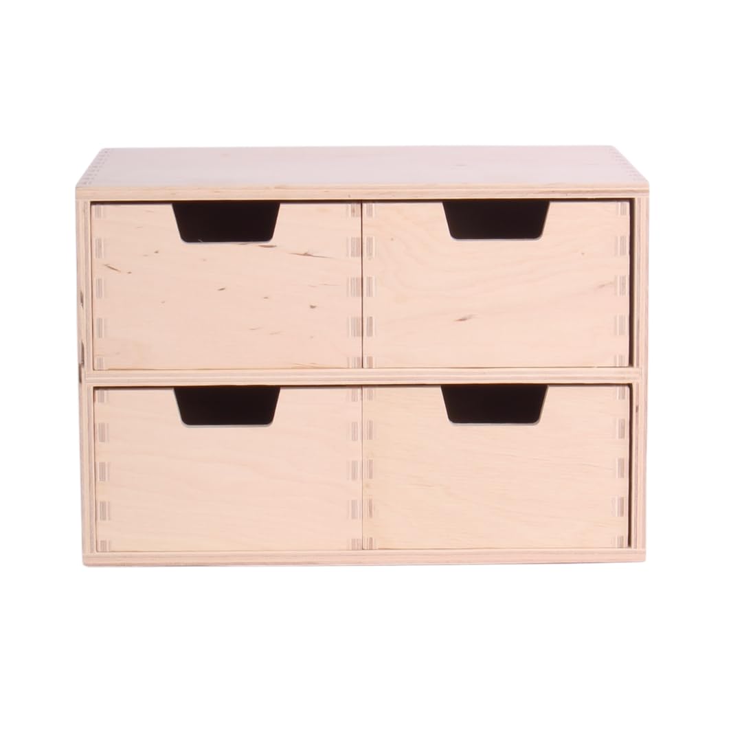 Schubladen-Box aus Holz – Elegante Minikommode für vielseitige Aufbewahrung | Premium Qualität, natü