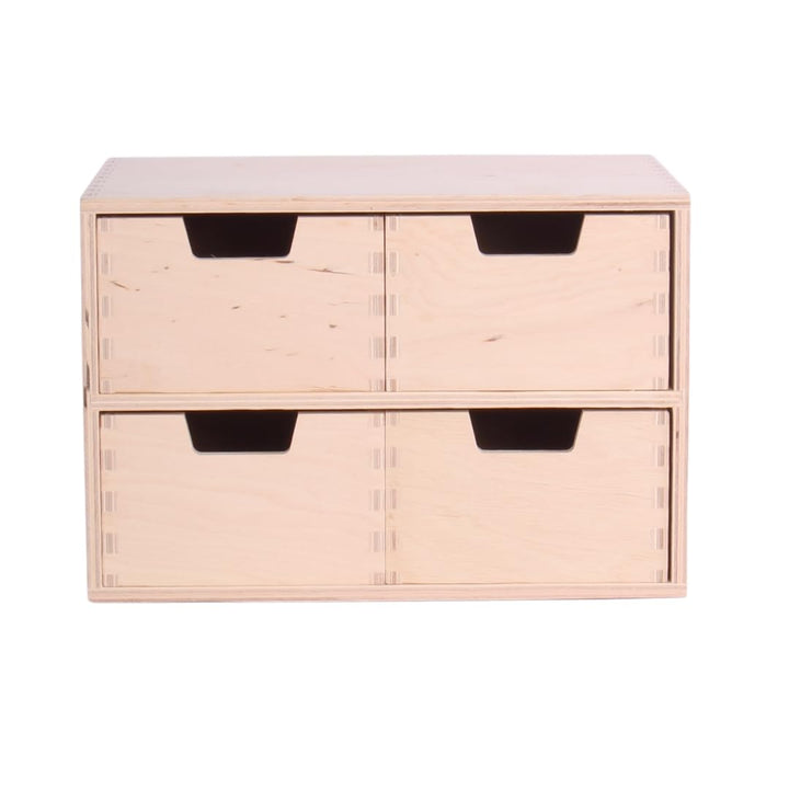 Schubladen-Box aus Holz – Elegante Minikommode für vielseitige Aufbewahrung | Premium Qualität, natü