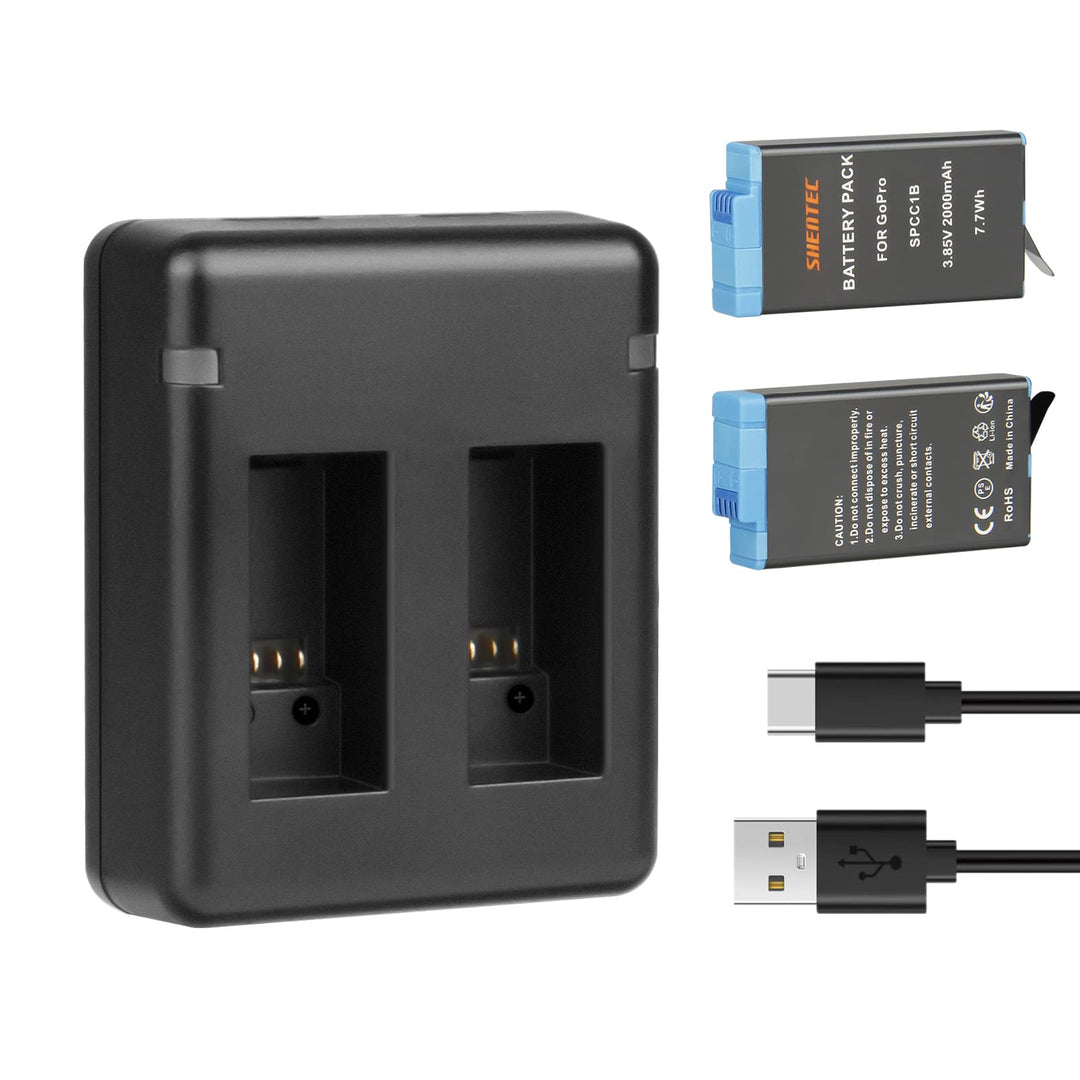 Shentec 3.85V, 2000mAh Li-ion für GoPro Enduro Akku (HERO10 Black/HERO9 Black) – Offizielles GoPro Z