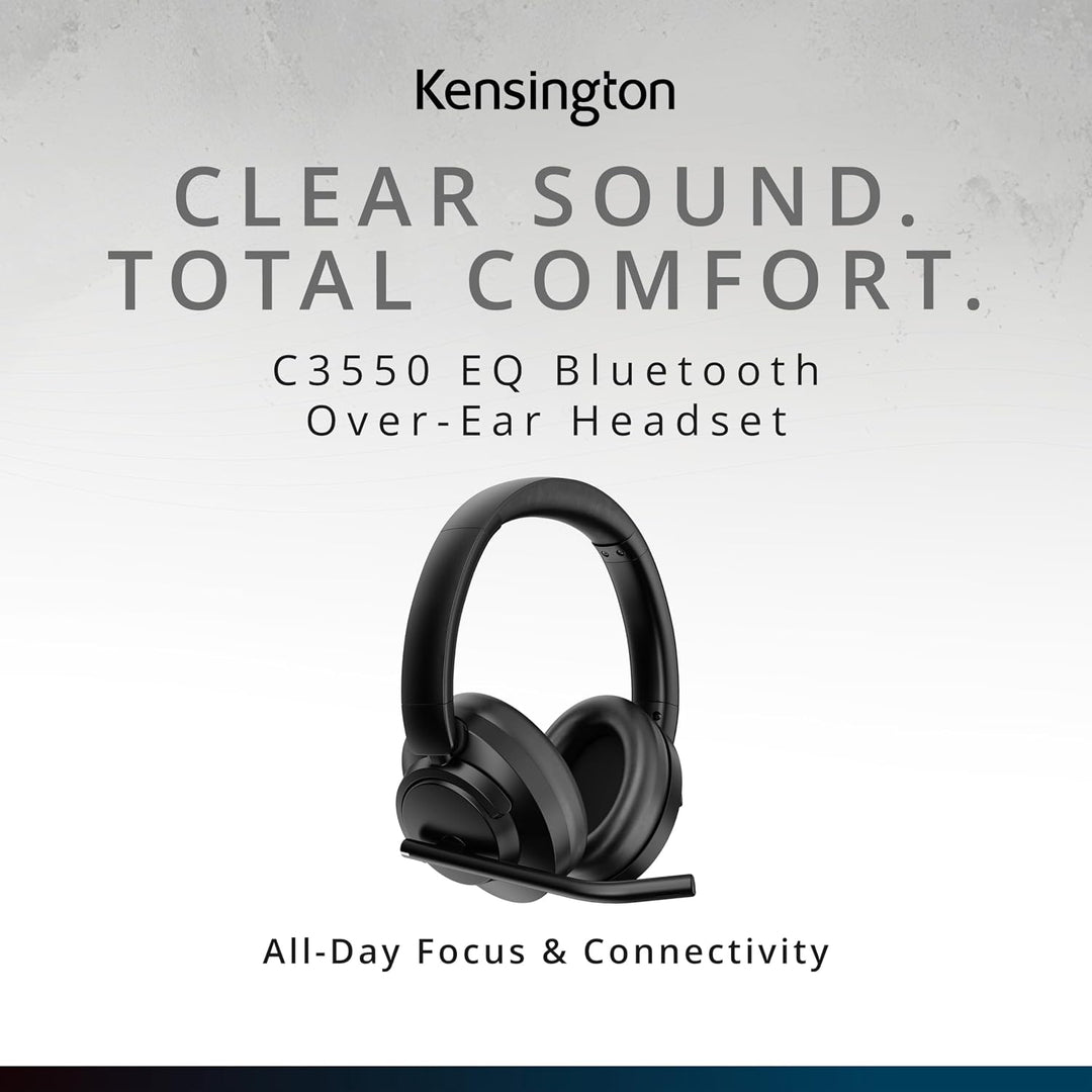 Kensington Hybrid C3550 EQ Bluetooth® Over-Ear-Headset mit Ohrmuschel-Bedienung, aktives Noise Cance
