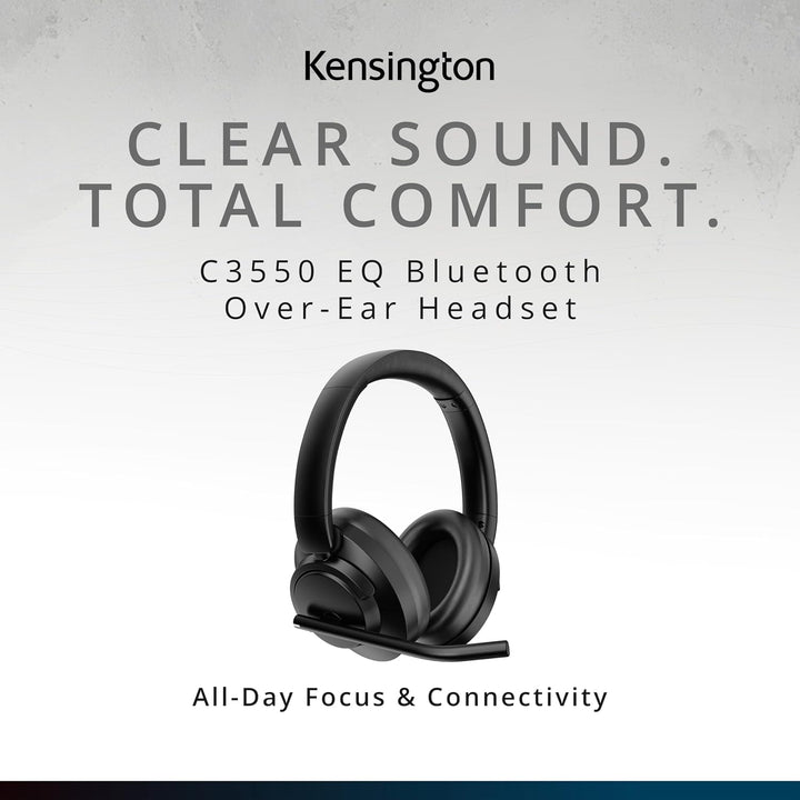 Kensington Hybrid C3550 EQ Bluetooth® Over-Ear-Headset mit Ohrmuschel-Bedienung, aktives Noise Cance
