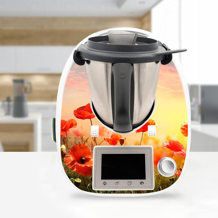 Deko Schutz Aufkleber kompatibel mit Küchenmaschine Thermomix TM5 Design Sticker Klebefolie Zubehör