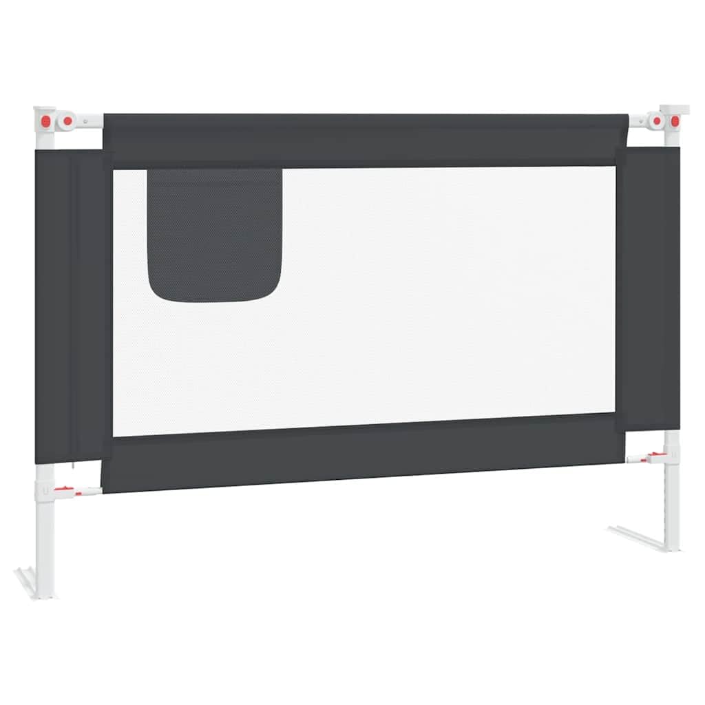 vidaXL Kleinkind-Bettschutzgitter Dunkelgrau 100x25 cm Stoff