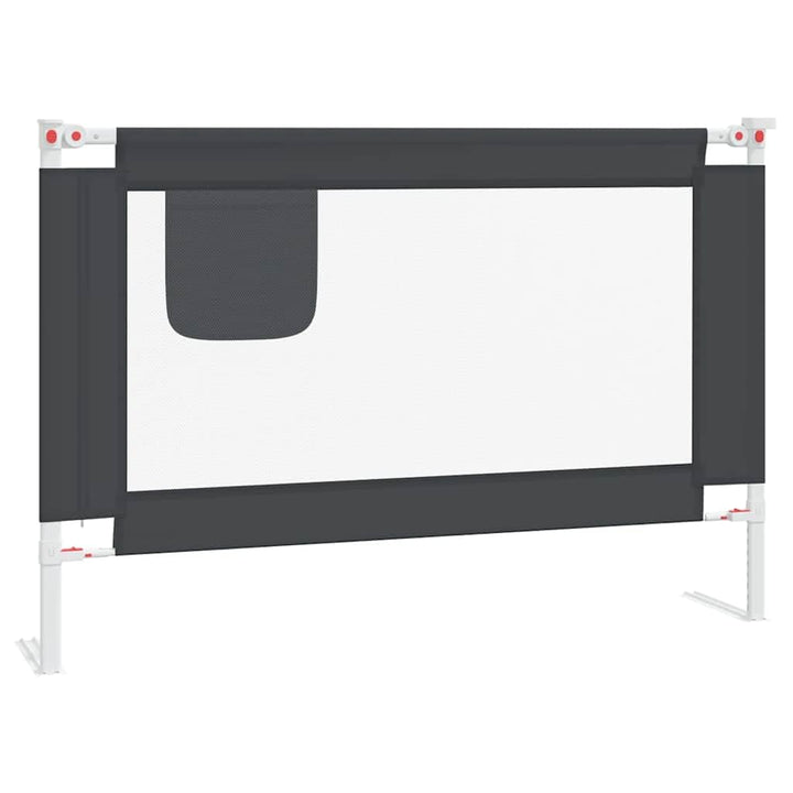 vidaXL Kleinkind-Bettschutzgitter Dunkelgrau 100x25 cm Stoff