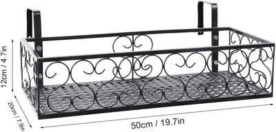 Hängendes Blumenregal aus Eisen für den Balkon, Topfständer, Pflanzenaufbewahrungsgeländer, Regaldek