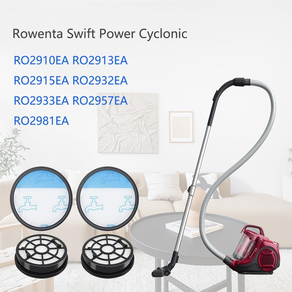 2 Sätze RO2910EA Filter für Rowenta Swift Power Cyclonic RO2910EA RO2915EA RO2932EA RO2933EA RO2957E