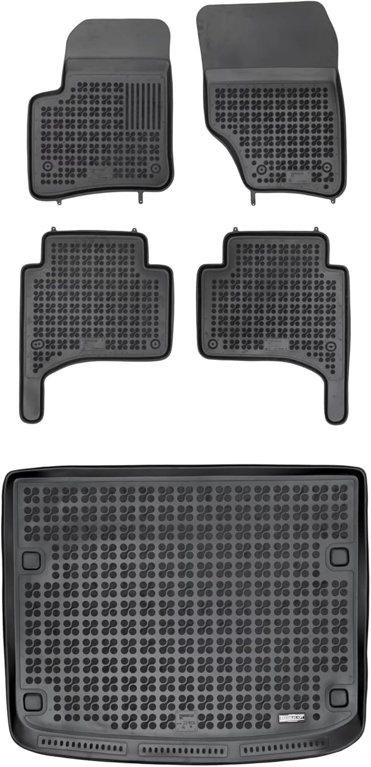 M MOTOS Satz Gummifussmatten und Kofferraummatten für VW TOUAREG I 2002-2010, Porsche CAYENNE I 2002