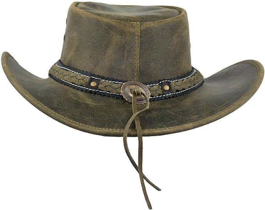 Black Jungle ARAMAC Lederhut Cowboyhut Australienhut Hut XS Khaki, XS Khaki