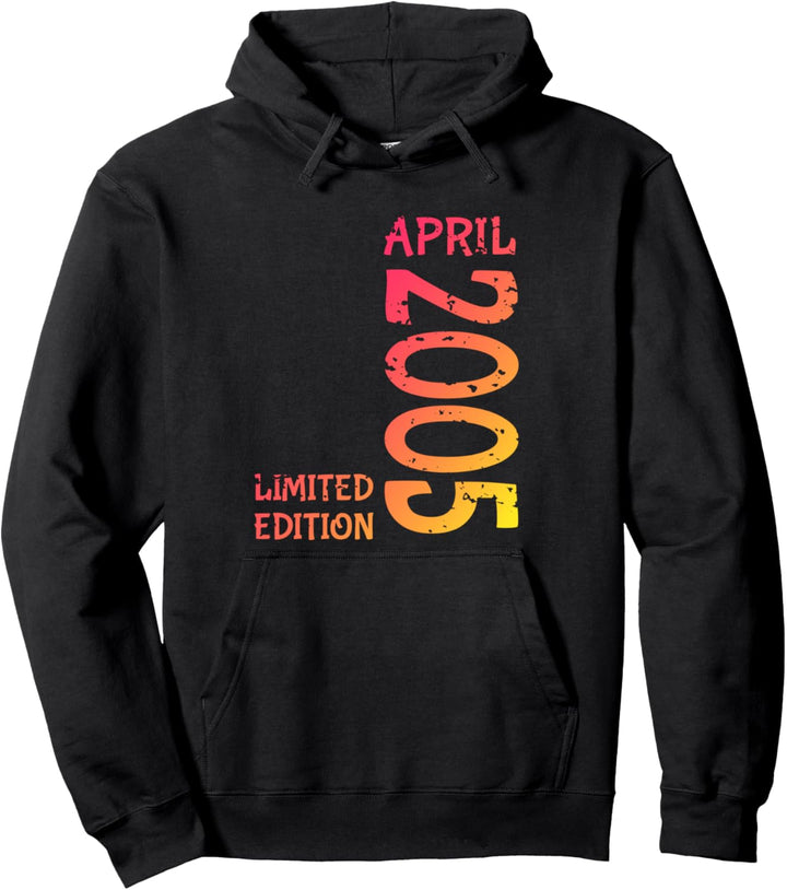 18. Geburtstag Junge Mädchen I 18 Jahre April 2005 Geschenk Pullover Hoodie
