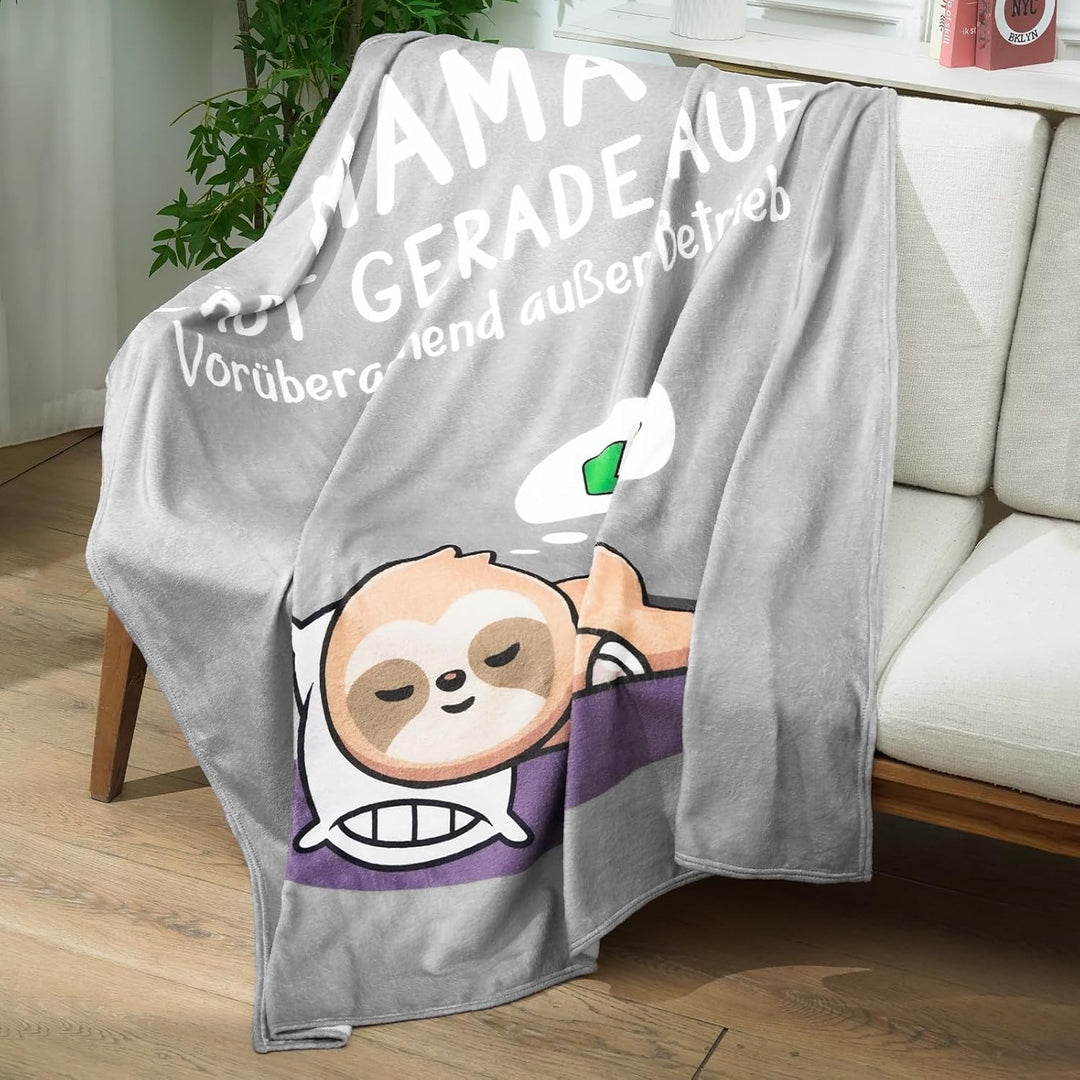 Geschenk für Mama, Lustig Geschenk für Mama Kuscheldecke zum Muttertag Geburtstag Valentinstag Weihn