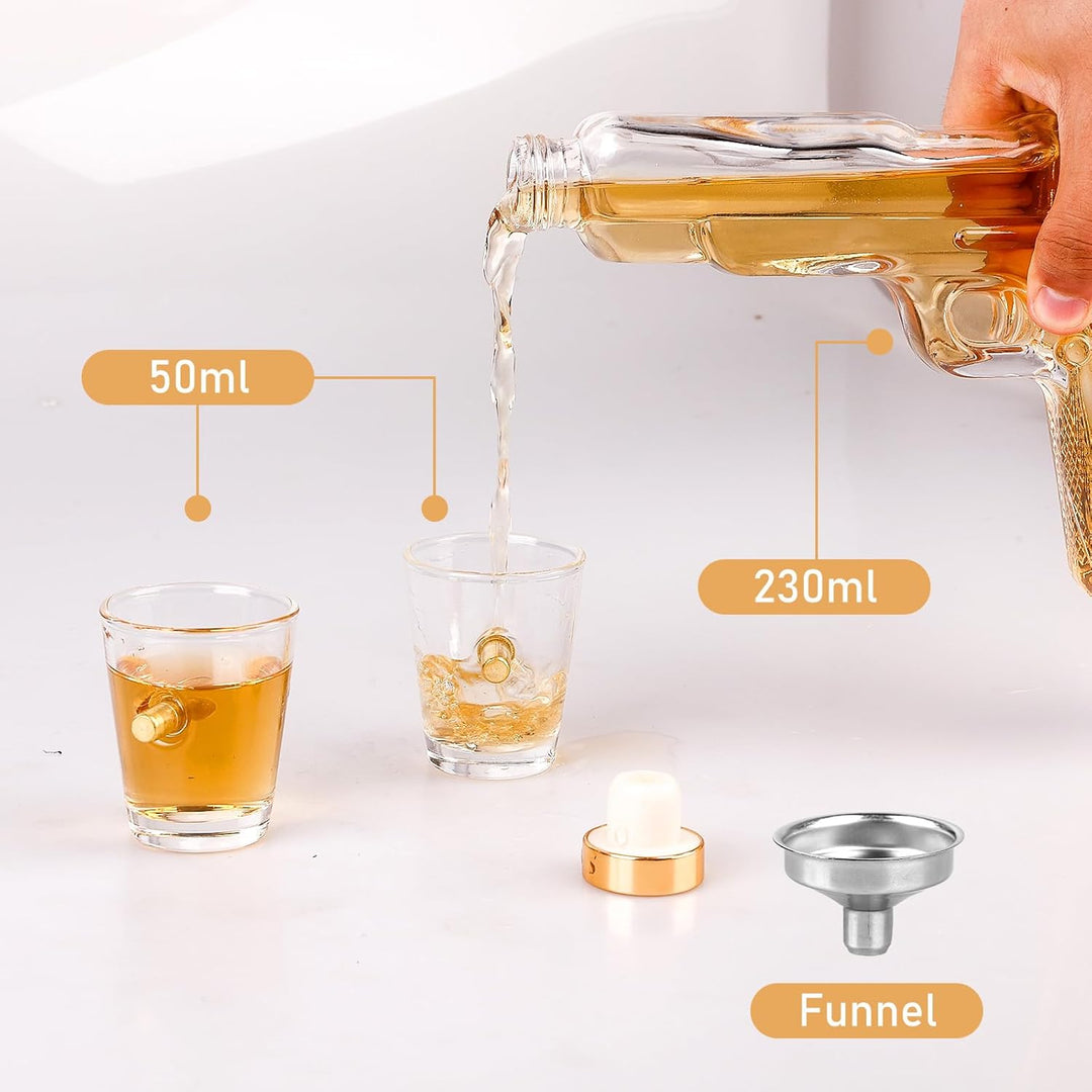 Whisky Geschenkset Personalisiert mit 2 Bullet Gläsern und Karaffe, Whisky Dekanter aus Glas, Whiske