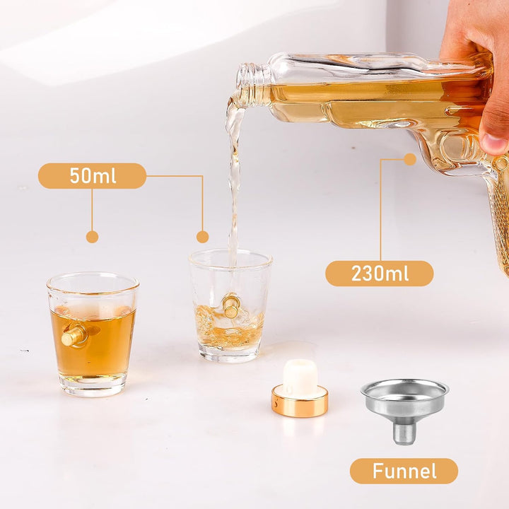 Whisky Geschenkset Personalisiert mit 2 Bullet Gläsern und Karaffe, Whisky Dekanter aus Glas, Whiske