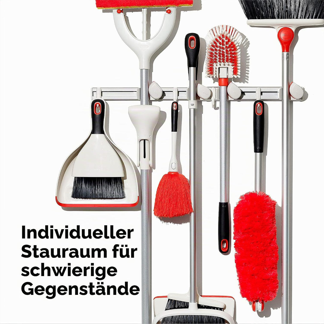 OXO Good Grips Wand-Organizer für Wischmopp- und Besen, 7,6 x 12,7 x 43,2 cm, Organizer