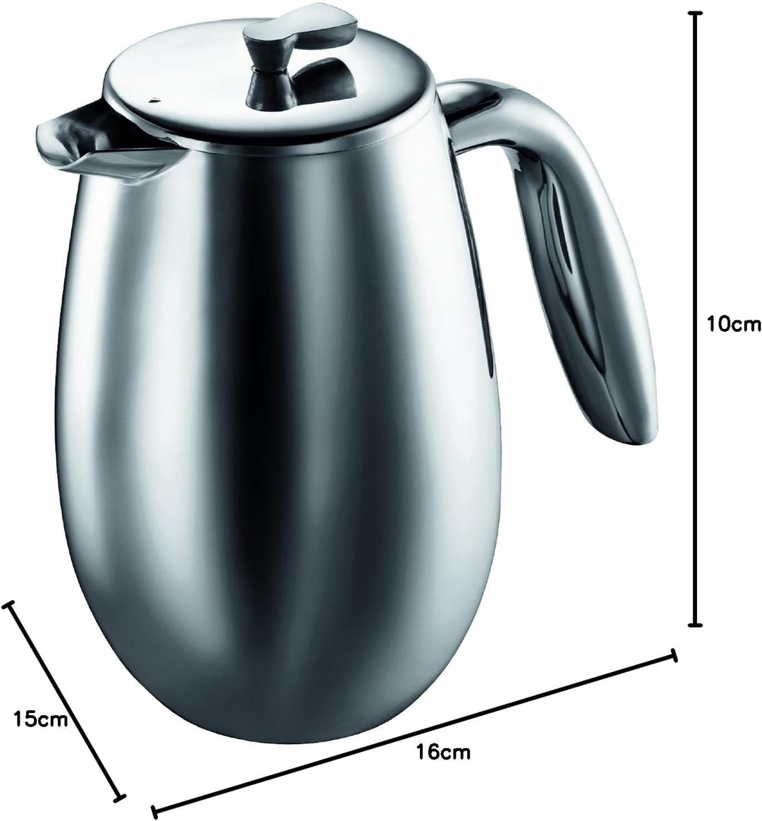 Bodum 1303-57 columbia Kaffeebereiter (Doppelwandig, Edelstahl, Spülmaschinengeeignet, 0,35 liters)