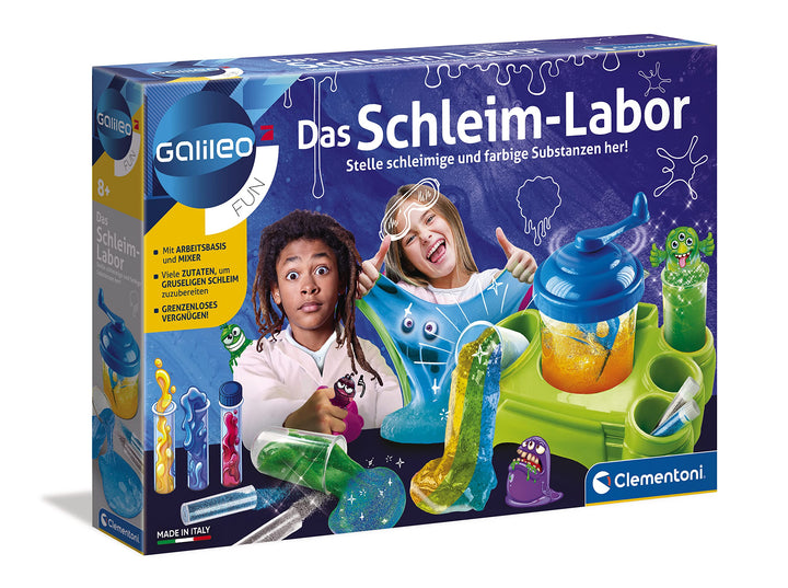 Clementoni Galileo Fun – Das Schleim-Labor, lustige Experimente mit bunten Substanzen und Glibber, S