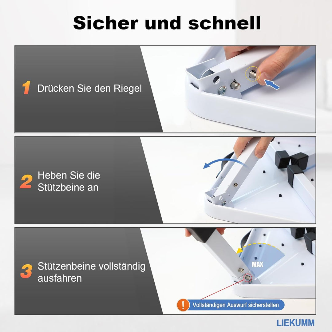 LIEKUMM Klapptritt Trittleiter, bis zu 150 kg, Klapptritt, Tritthocker für Camping, Autowäsche, Küch