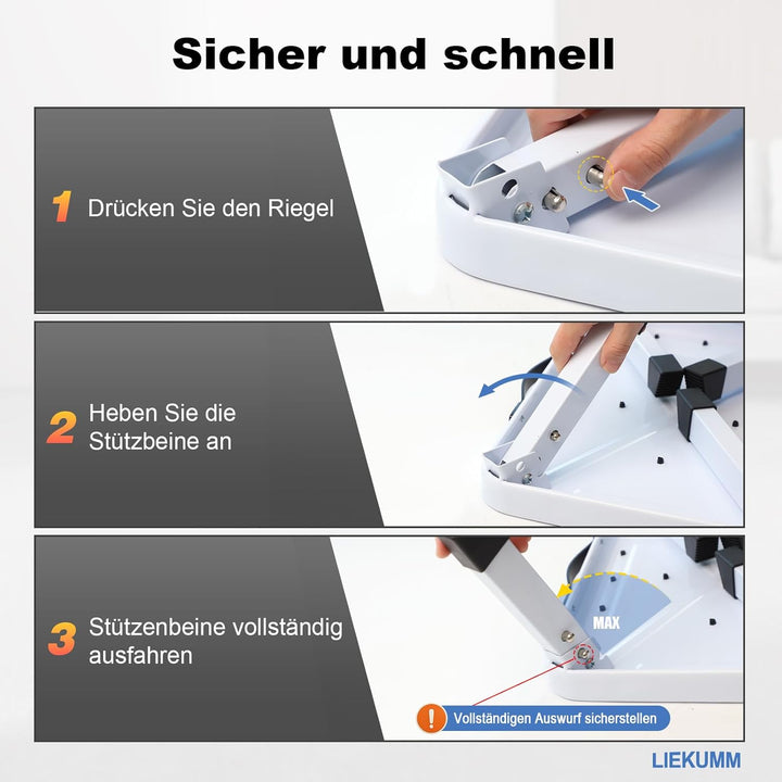 LIEKUMM Klapptritt Trittleiter, bis zu 150 kg, Klapptritt, Tritthocker für Camping, Autowäsche, Küch