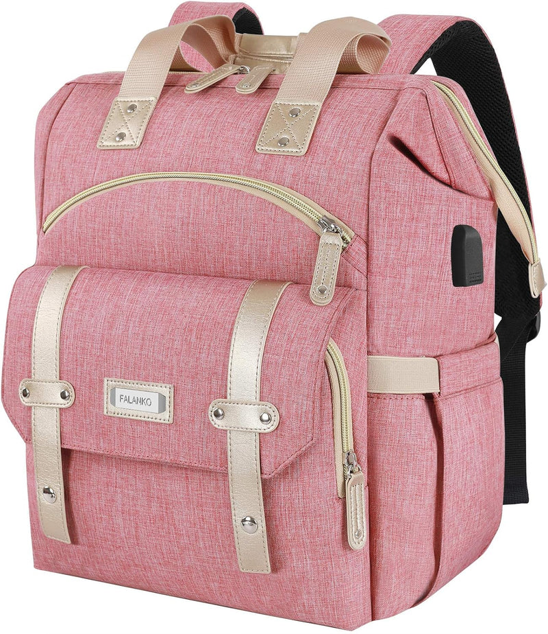 FuisDiL Rucksack Damen für Schule Laptop Rucksack 15,6 Zoll Schulrucksack Elegant Daypack Wasserdich