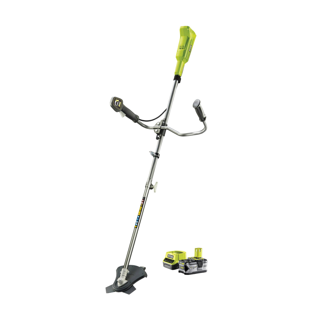 Ryobi Akku Rasentrimmer (Sense mit Akku 4,0 Ah 18V, Schnittbreite 30 cm, mit Ladegerät, Multifunktio
