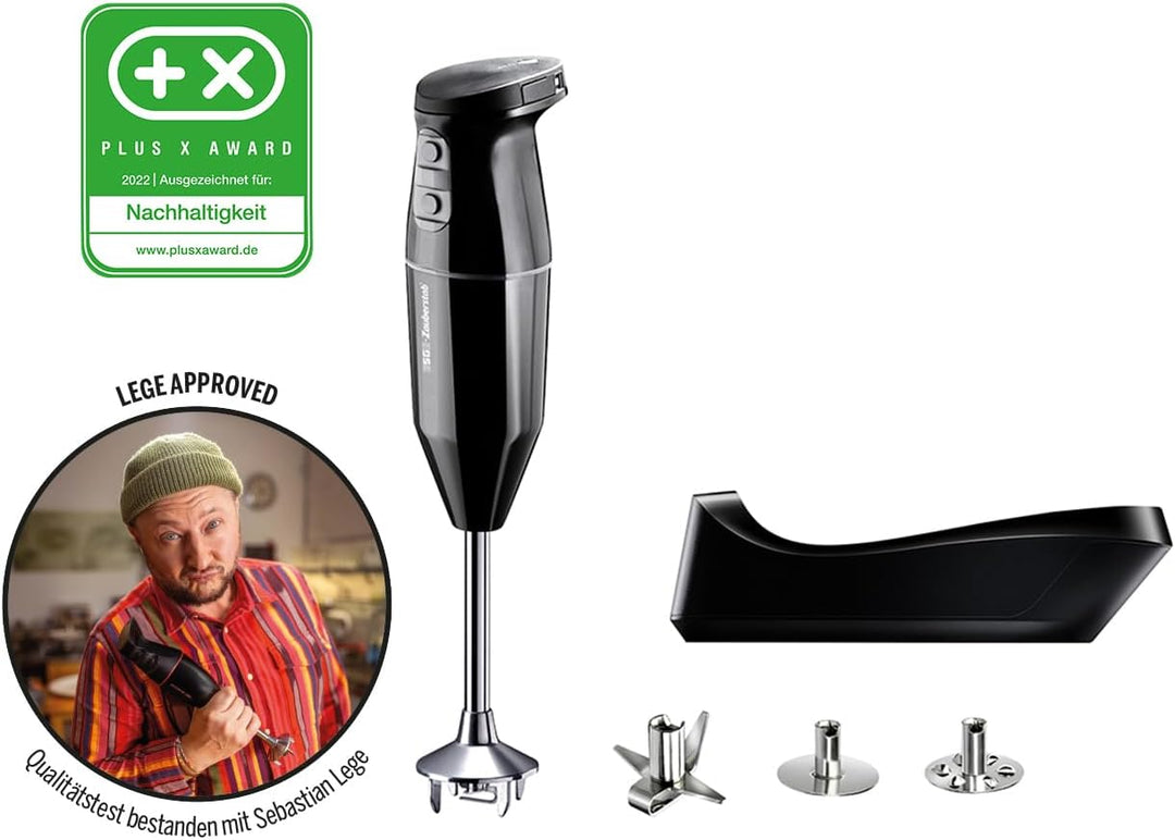 ESGE Zauberstab Cordless, 2500 mAh Li-Ion Akku Stabmixer, Pürierstab, kabellos, bis zu 13.000 U/min,