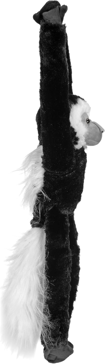 Wild Republic 15255 - Hanging Monkey Plüsch Colobus Stummelaffe, 51 cm, Colobus Stummelaffe