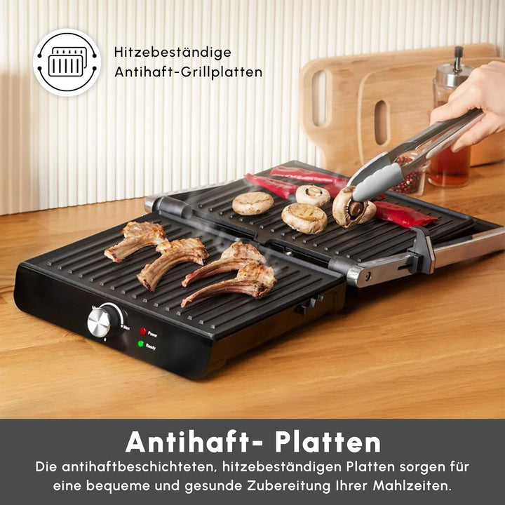 Karaca Toastmaster Inox Toaster Sandwichtoaster und Electric Grill, Schwarz, Tost Makinesi, Vielseit