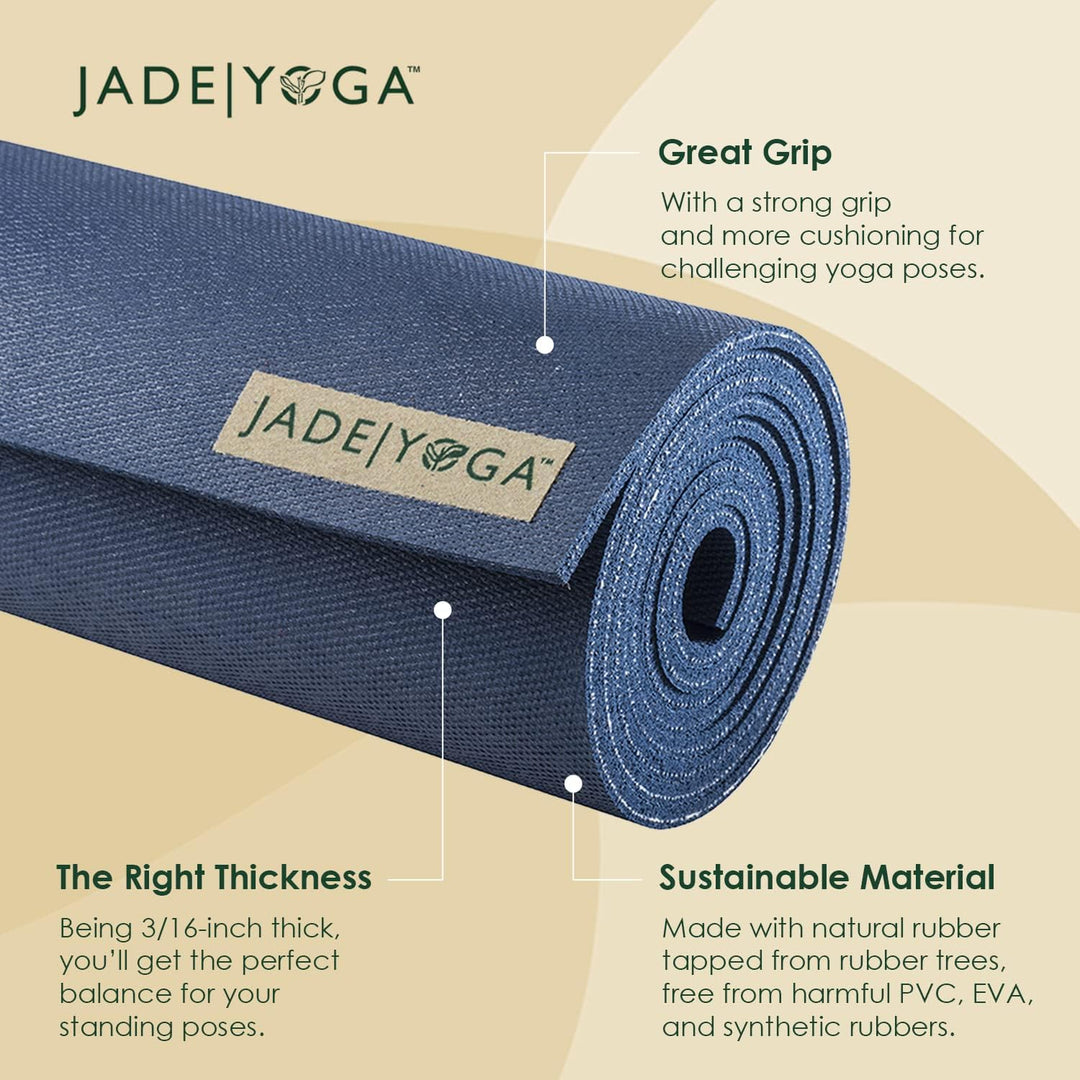 JADE YOGA - Harmony Yoga Mat - Yoga Mat Designed to Provide A Secure Grip to Help Hold Your Pose dun