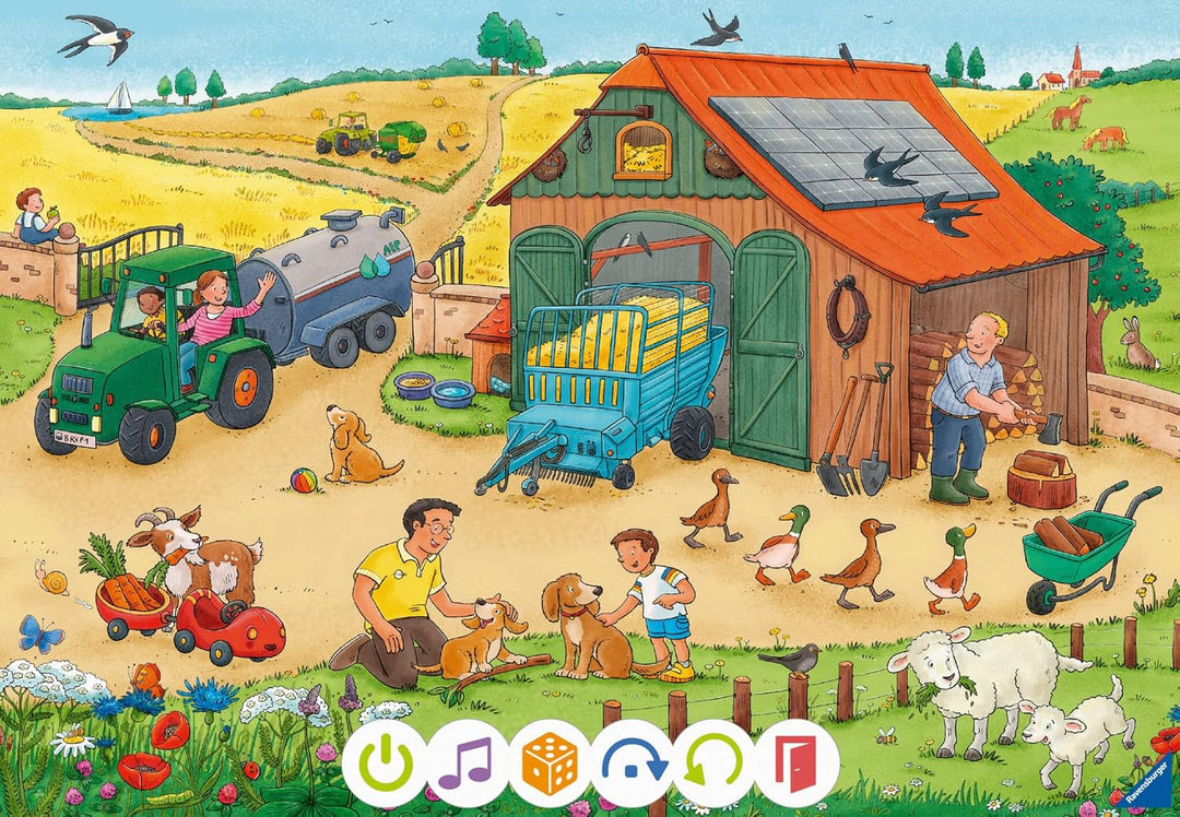 Ravensburger tiptoi Spiel 00125 Rätselspass auf dem Bauernhof - Lernspiel ab 3 Jahren & tiptoi 00136