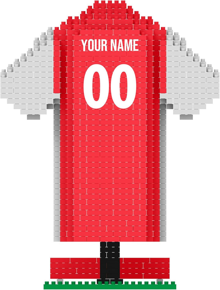 FOCO Offizielles Lizenzprodukt Arsenal FC Personalisiert BRXLZ Schreibtisch Hemd 3D Bricks Building