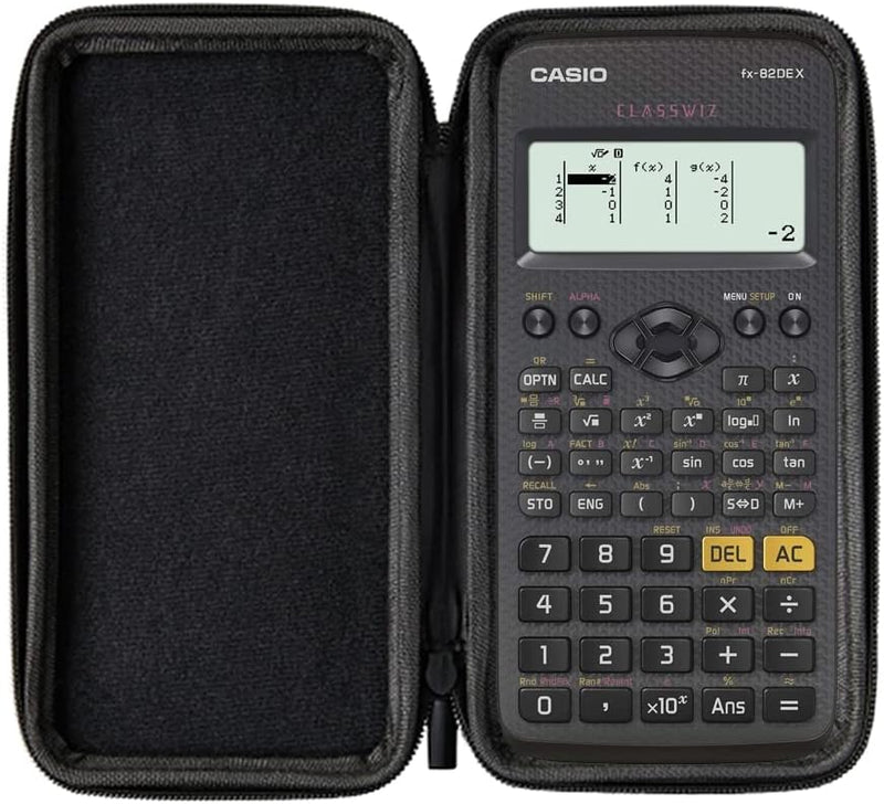 CALCUSO Sparpaket: Casio FX-82DE X wissenschaftlicher ClassWiz Rechner + WYNGS Schutztasche schwarz