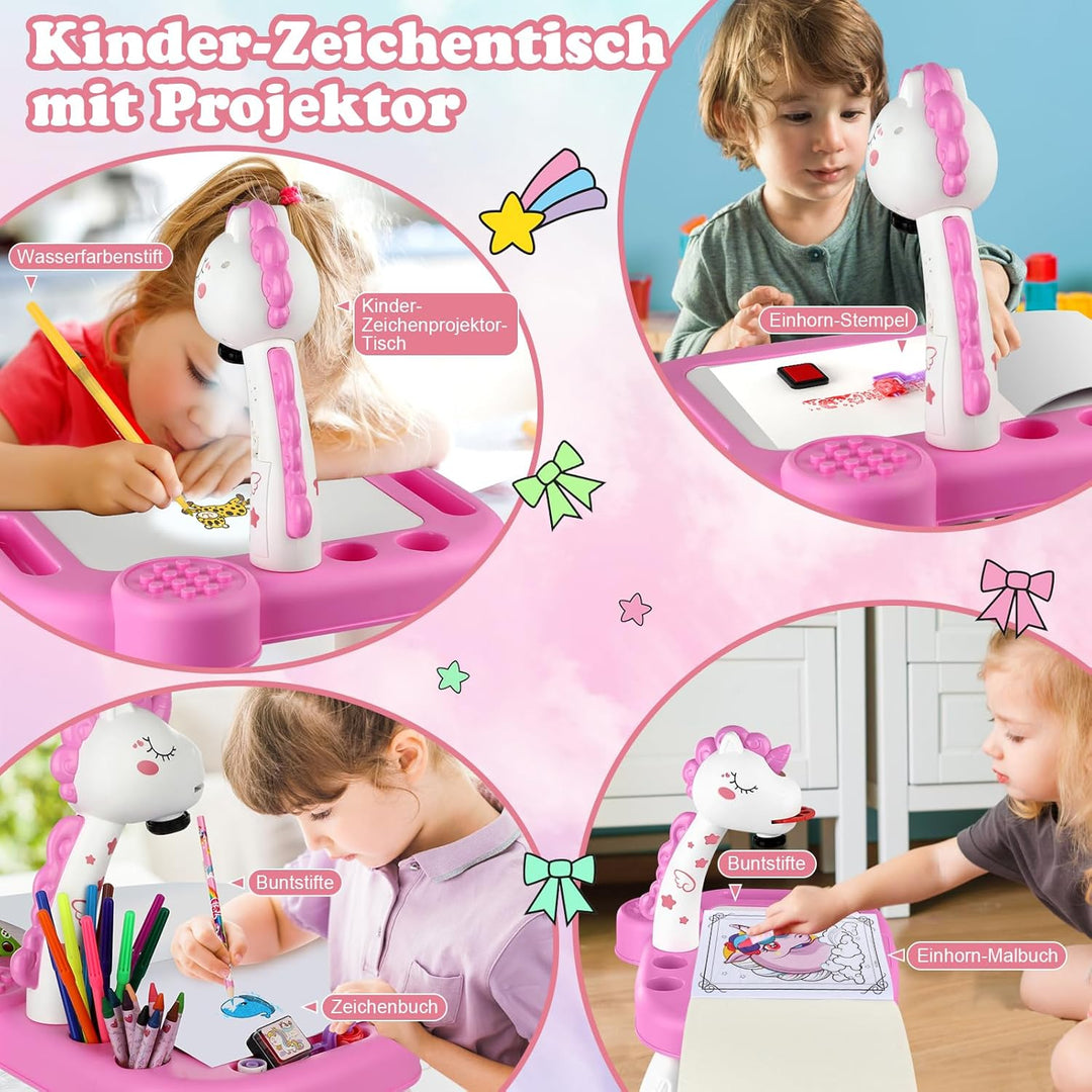 Mädchen Spielzeug Geschenk Kinderzeichenprojektor mit 72 Mustern Kinderprojektor mit Zeichensätze Ei