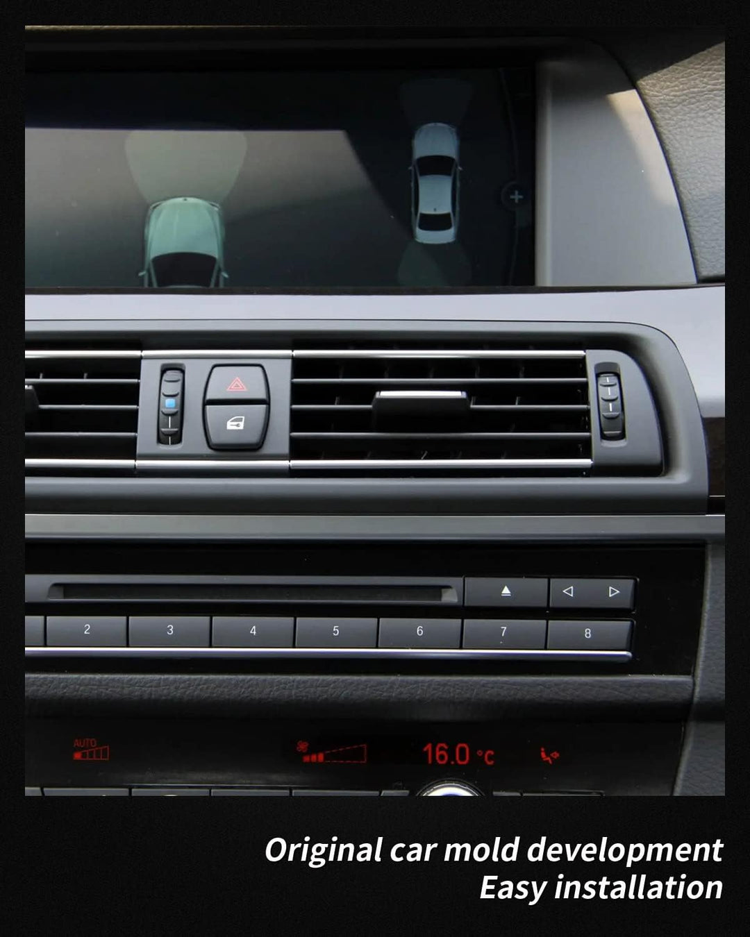 EULIMBQS Frontkonsolengitter für BMW F06 F12 F13 630 635 640 645 650, Konsolenmitte AC Vent Panel Er