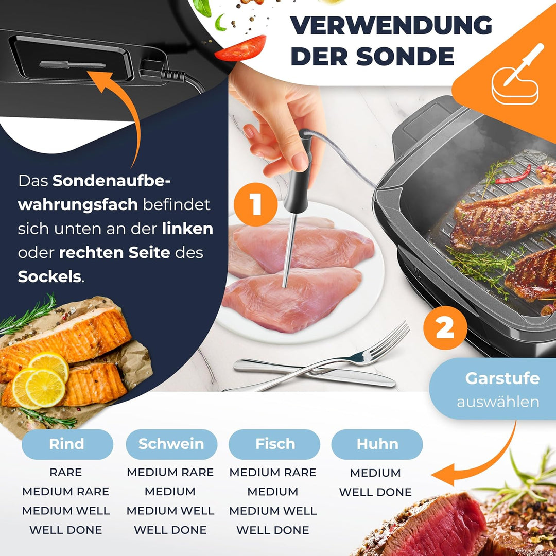 KESSER® Multikocher mit Heissluftfritteuse 8L & 16 Programme Küchengerät - Grillen, Backen, Schmoren