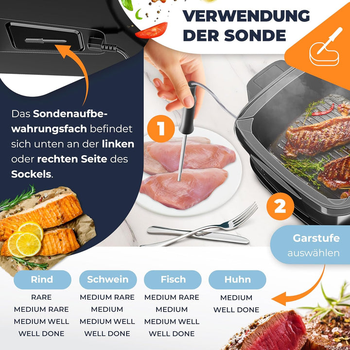 KESSER® Multikocher mit Heissluftfritteuse 8L & 16 Programme Küchengerät - Grillen, Backen, Schmoren