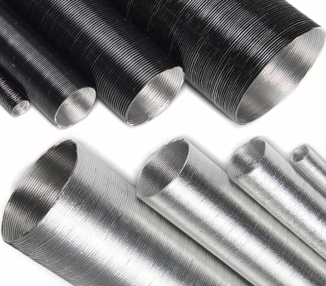 1 Stück | Alu Hitzeschutzrohr 1m ID-Ø 20mm alu-blank Hitzschutzschlauch | VIELE GRÖSSEN 10-100mm | S