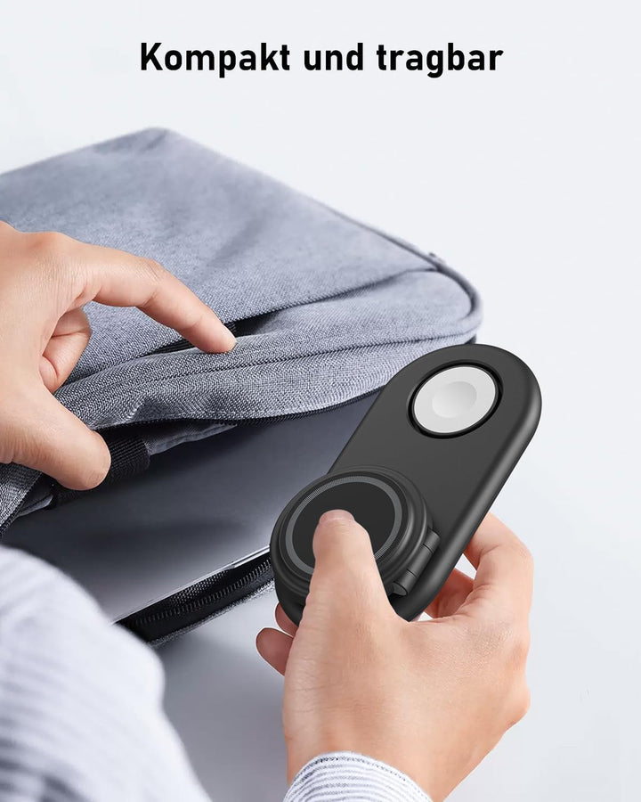 3 IN 1 Tragbare Ladestation kompatibel mit Apple Watch und iPhone, Mag-Safe Ladegerät für iPhone 16
