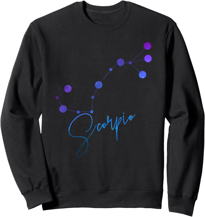 Scorpio Zodiac Sign and Astrology Star Constellation Sweatshirt