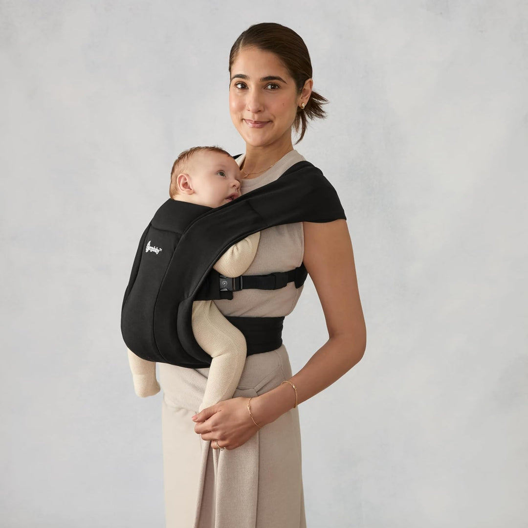 Ergobaby Babytrage für Neugeborene ab Geburt Extra Weich, Embrace Bauchtrage Baby-Tragetasche Ergono