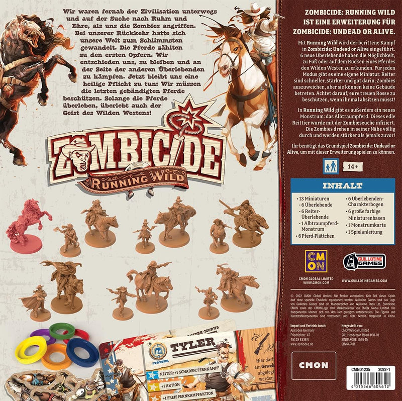 CMON | Zombicide: Undead or Alive – Running Wild | Erweiterung | Kennerspiel | Dungeon Crawler | 1-6