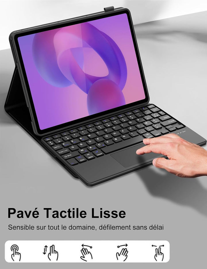 FOGARI Tastaturhülle für Lenovo Idea Tab 11 Zoll 2025 (TB-336ZU/TB-336FU) | AZERTY Französisches Tou