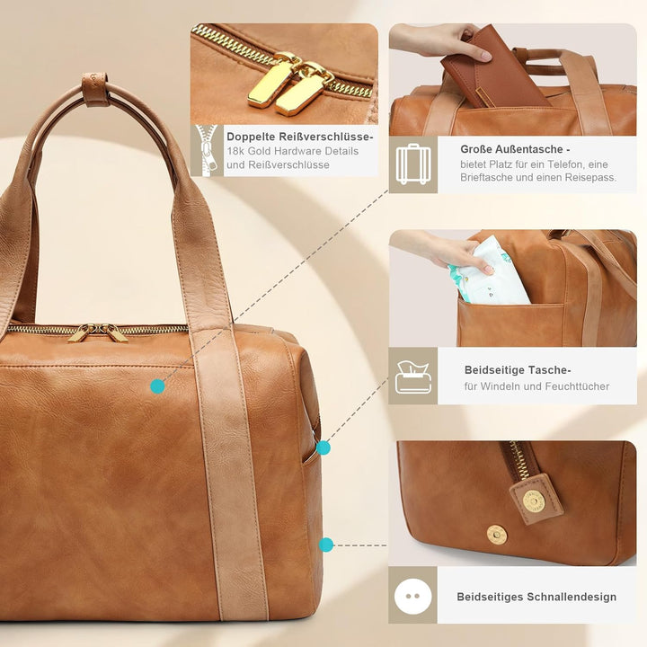 MISS FONG Reisetasche Damen Herren Sporttasche Damen Duffle Bag Weekender Damen Herren Reisetasche P