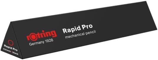 rOtring Rapid Pro Rapid Pro Bleistift, 0,5 mm, Schwarz, Set Tikky Hi-Polymer-Minen, 0,5 mm, HB und R