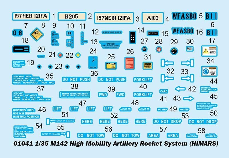 Trumpeter 001041 1/35 M142 Raketenwerfer HIMARS Plastikmodellbausatz, Modelleisenbahnzubehör, Hobby,