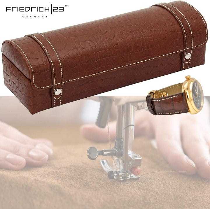 Uhrentruhe Friedrich|23 CROCO FIVE PECANO für 5 Armbanduhren