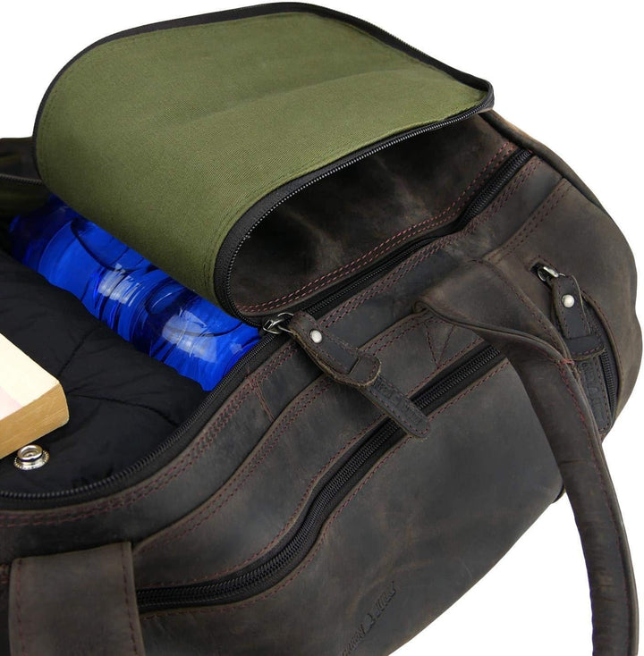 Greenburry Weekender - Vintage Revival Leder - Abnehmbarer Schultergurt mit Polster - Extra grosse R