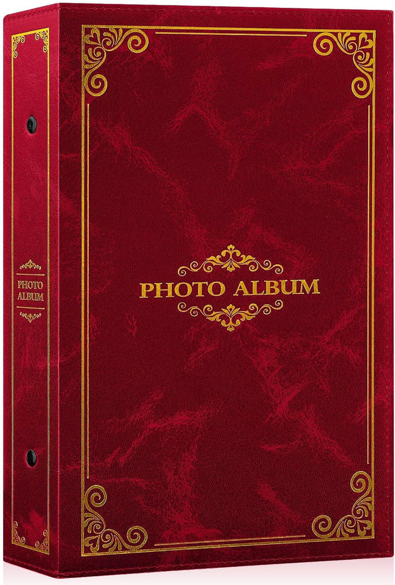 Lanpn Fotoalbum 10x15 300, Traditionell Kunstleder Einstecken Einsteckalbum für Querformat Fotos Bil
