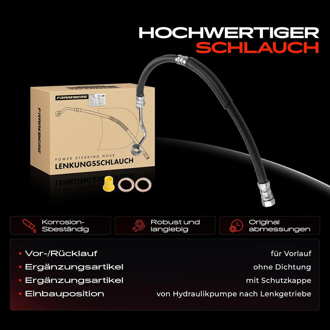 Frankberg Servolenkung Schlauch Lenkung Benzin Kompatibel mit Sportage JE KM 2.7 V6 4WD 2004/09-2009
