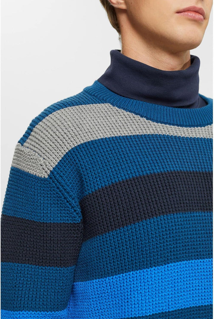 ESPRIT Herren Pullover M 450/Petrol Blue, M 450/Petrol Blue